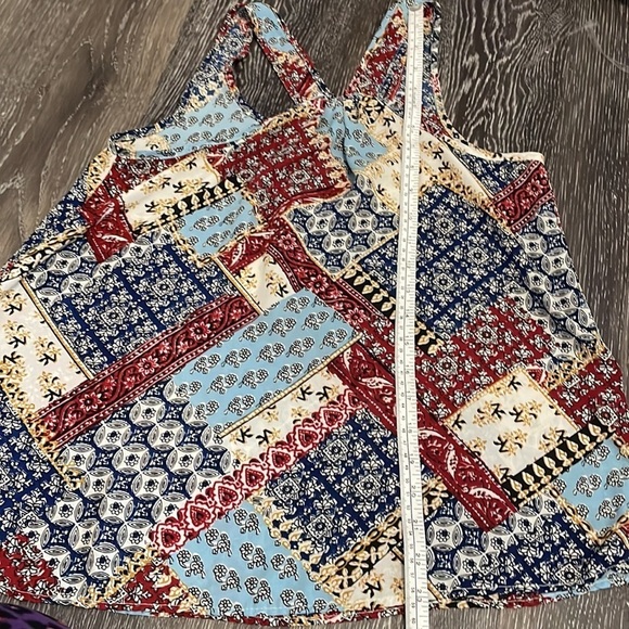 Pink Rose Tank Top Patchwork Design Size Small - Picture 11 of 13